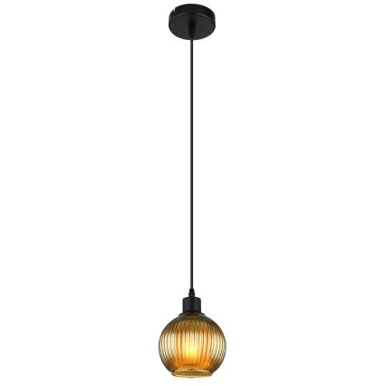 Globo - Ljuskrona med textilsladd 1xE27/25W/230V diameter 15 cm grön