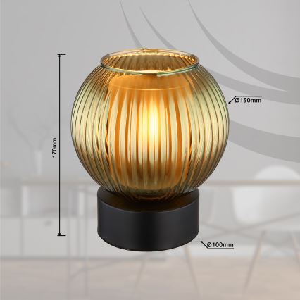 Globo - Bordslampa 1xE27/25W/230V diameter 15 cm grön