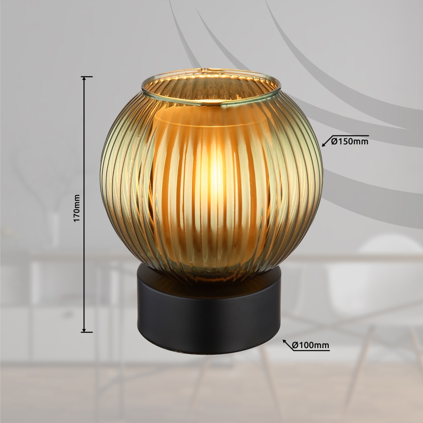 Globo - Bordslampa 1xE27/25W/230V diameter 15 cm grön
