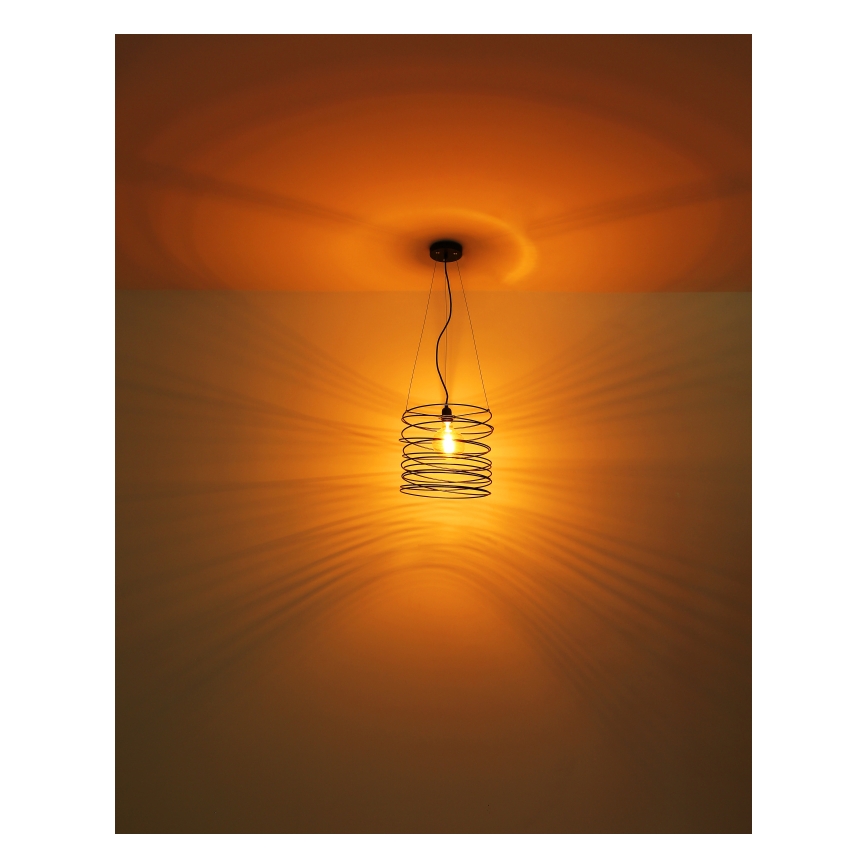 Globo 15640H - Hänglampa på kabel TILLY 1xE27/60W/230V svart