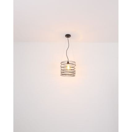 Globo 15640H - Hänglampa på kabel TILLY 1xE27/60W/230V svart