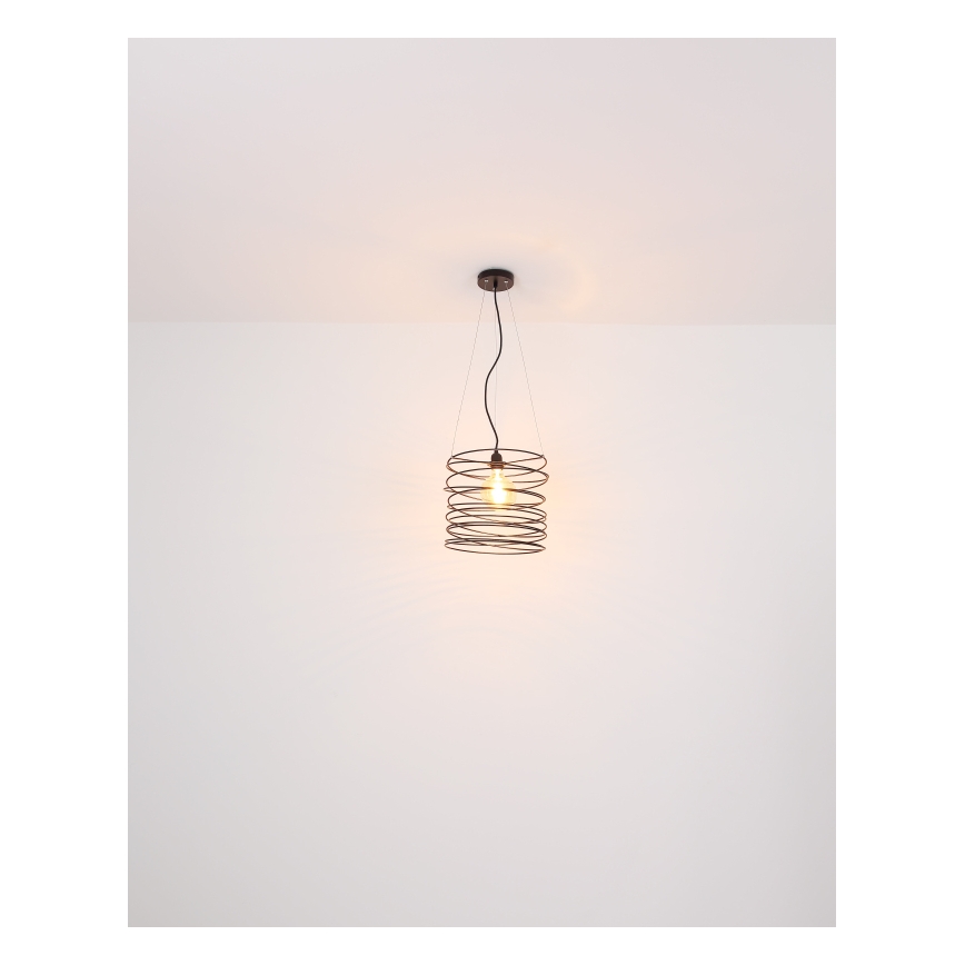 Globo 15640H - Hänglampa på kabel TILLY 1xE27/60W/230V svart