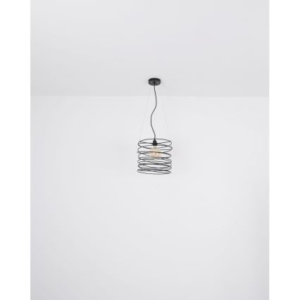 Globo 15640H - Hänglampa på kabel TILLY 1xE27/60W/230V svart