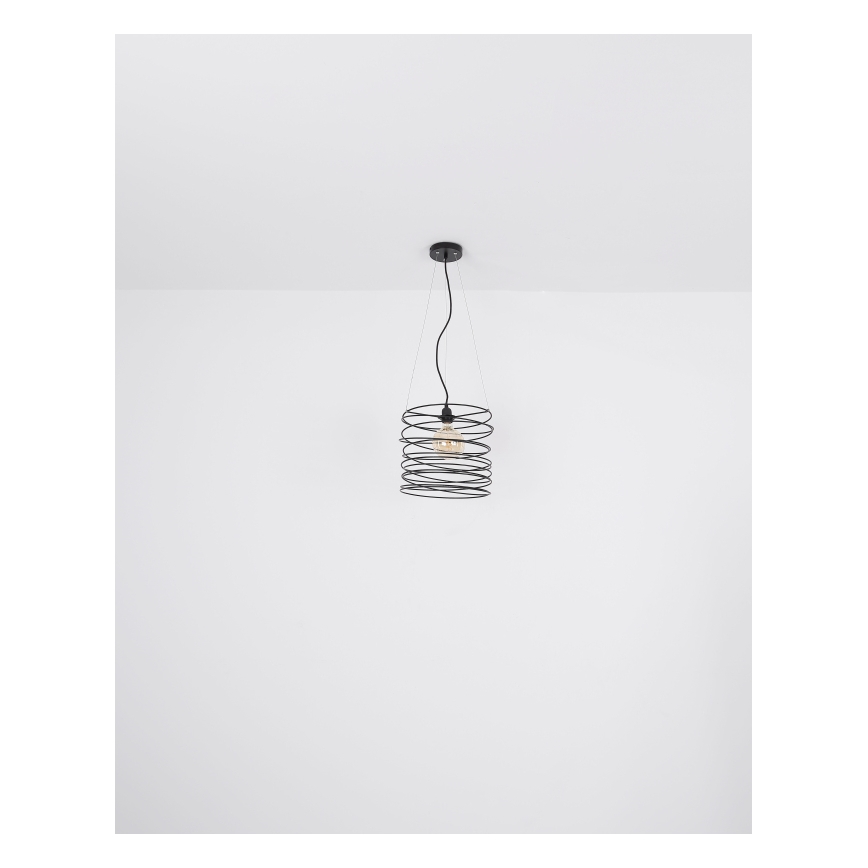 Globo 15640H - Hänglampa på kabel TILLY 1xE27/60W/230V svart