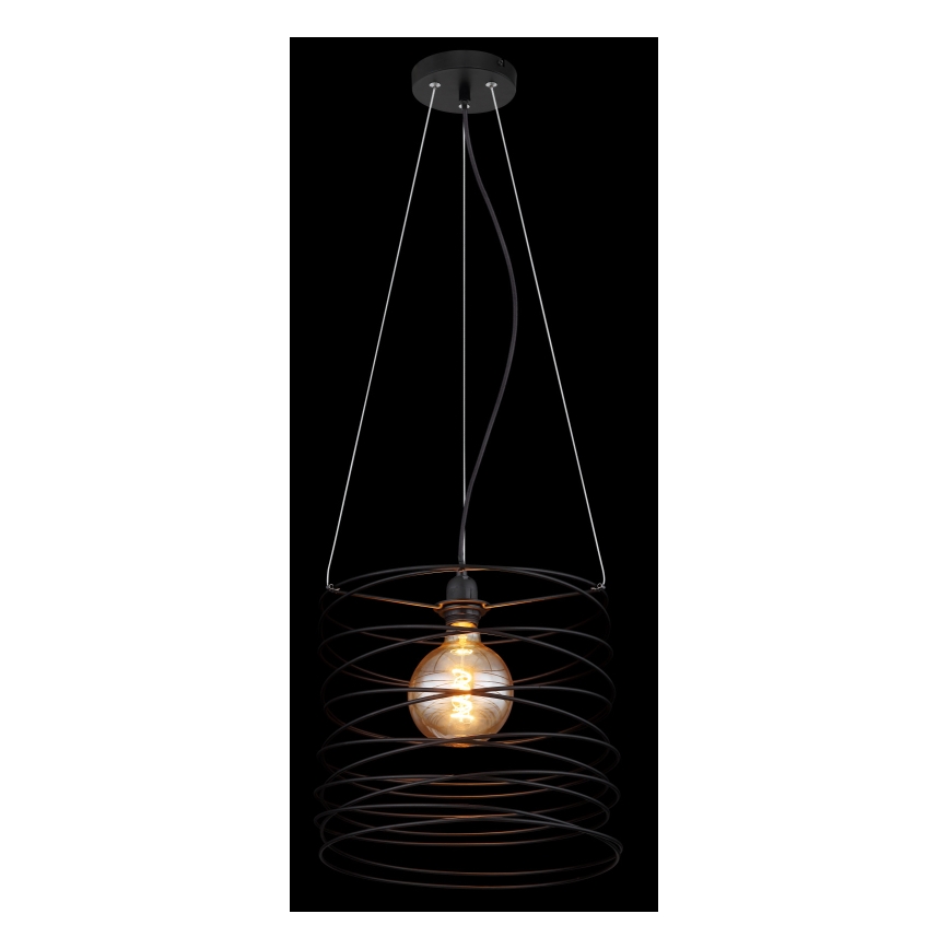 Globo 15640H - Hänglampa på kabel TILLY 1xE27/60W/230V svart