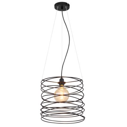 Globo 15640H - Hänglampa på kabel TILLY 1xE27/60W/230V svart