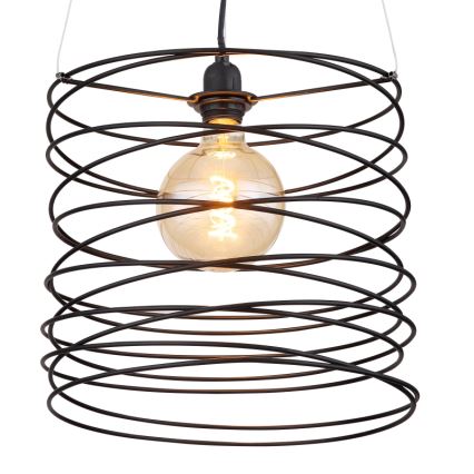 Globo 15640H - Hänglampa på kabel TILLY 1xE27/60W/230V svart