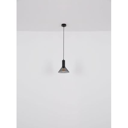 Globo - Ljuskrona med textilsladd 1xE27/60W/230V svart