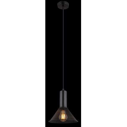 Globo - Ljuskrona med textilsladd 1xE27/60W/230V svart