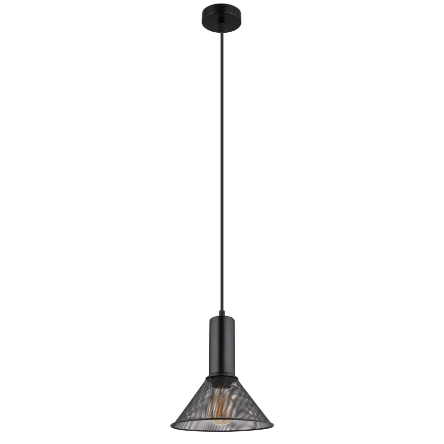 Globo - Ljuskrona med textilsladd 1xE27/60W/230V svart
