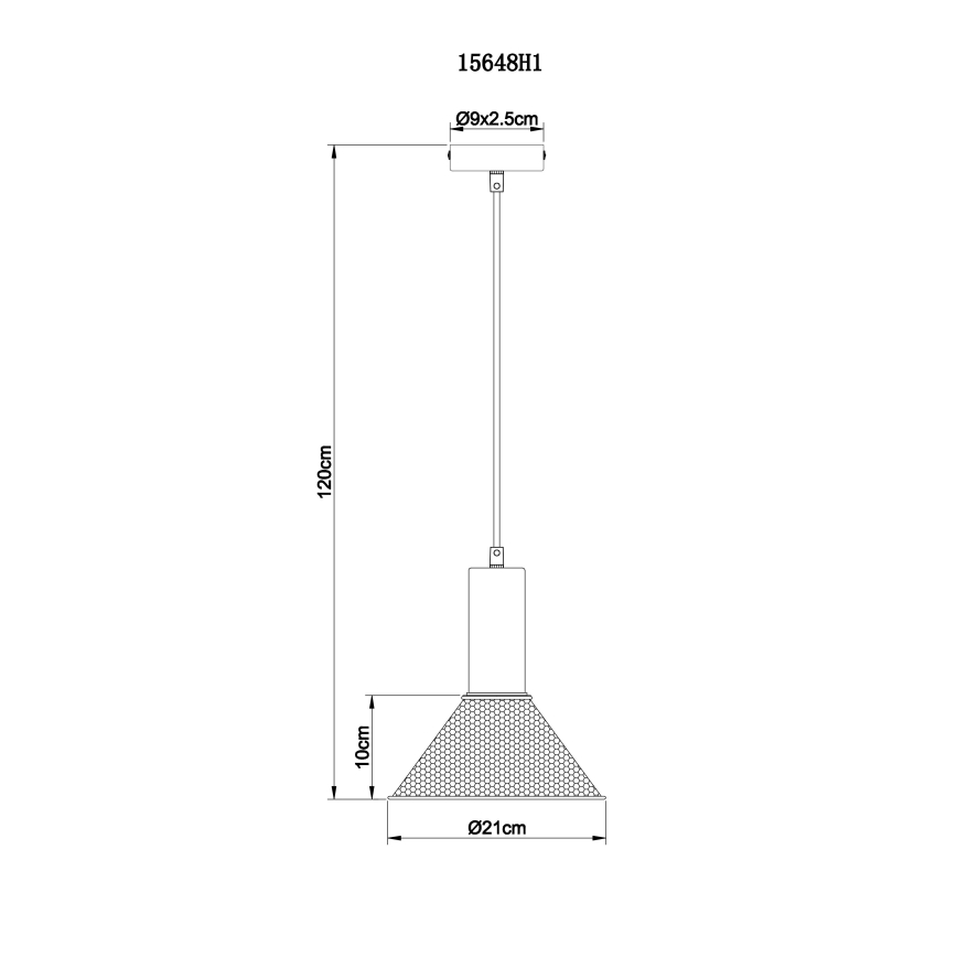 Globo - Ljuskrona med textilsladd 1xE27/60W/230V svart