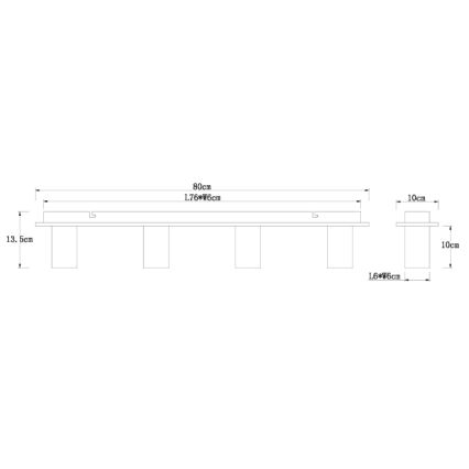 Globo 15655-4D - Taklampa ERNA 4xE27/60W/230V