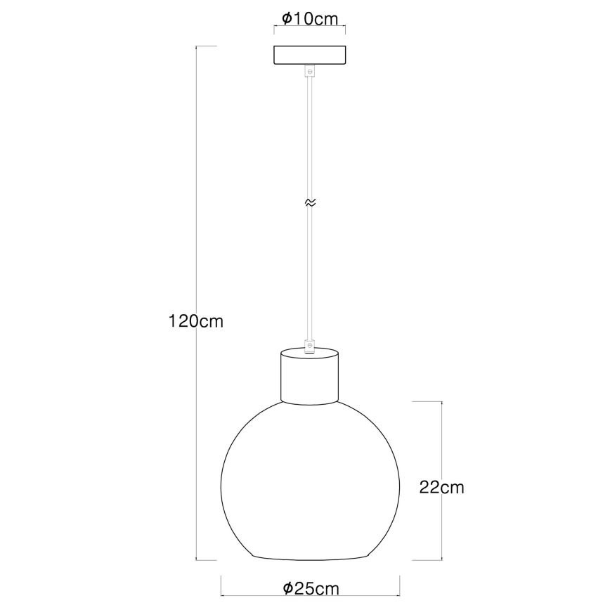 Globo - Ljuskrona med textilsladd 1xE27/40W/230V