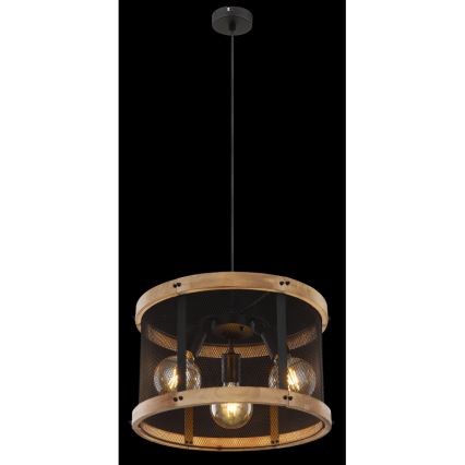 Globo - Ljuskrona med textilsladd 3xE27/40W/230V diameter 40 cm