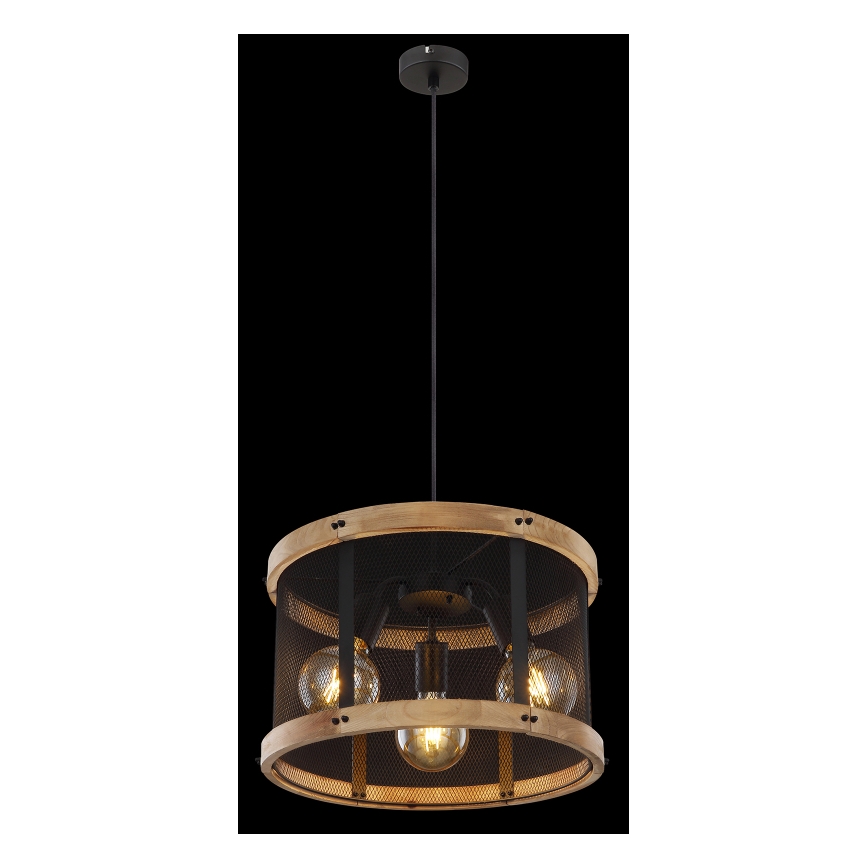 Globo - Ljuskrona med textilsladd 3xE27/40W/230V diameter 40 cm