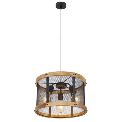 Globo - Ljuskrona med textilsladd 3xE27/40W/230V diameter 40 cm