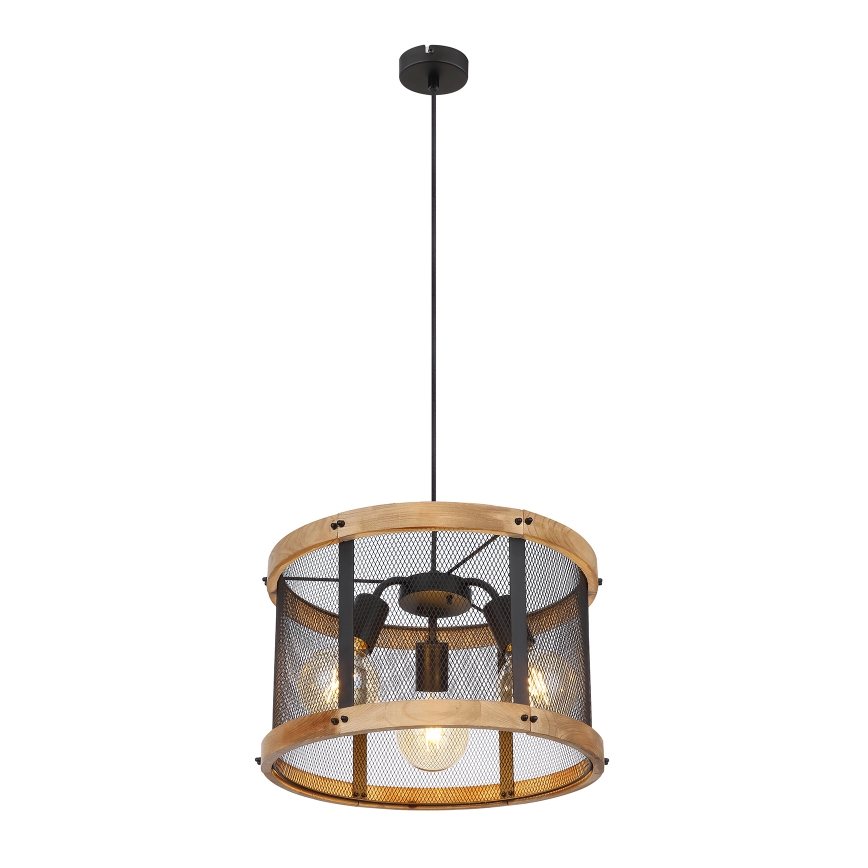 Globo - Ljuskrona med textilsladd 3xE27/40W/230V diameter 40 cm