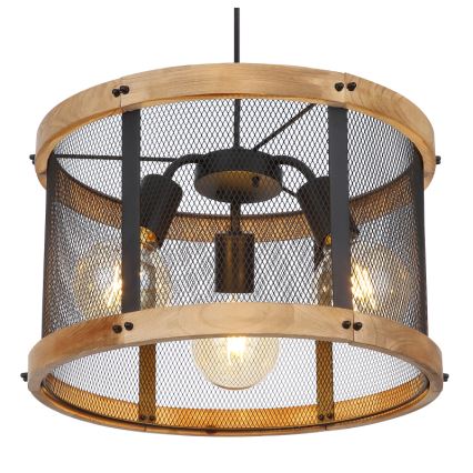 Globo - Ljuskrona med textilsladd 3xE27/40W/230V diameter 40 cm