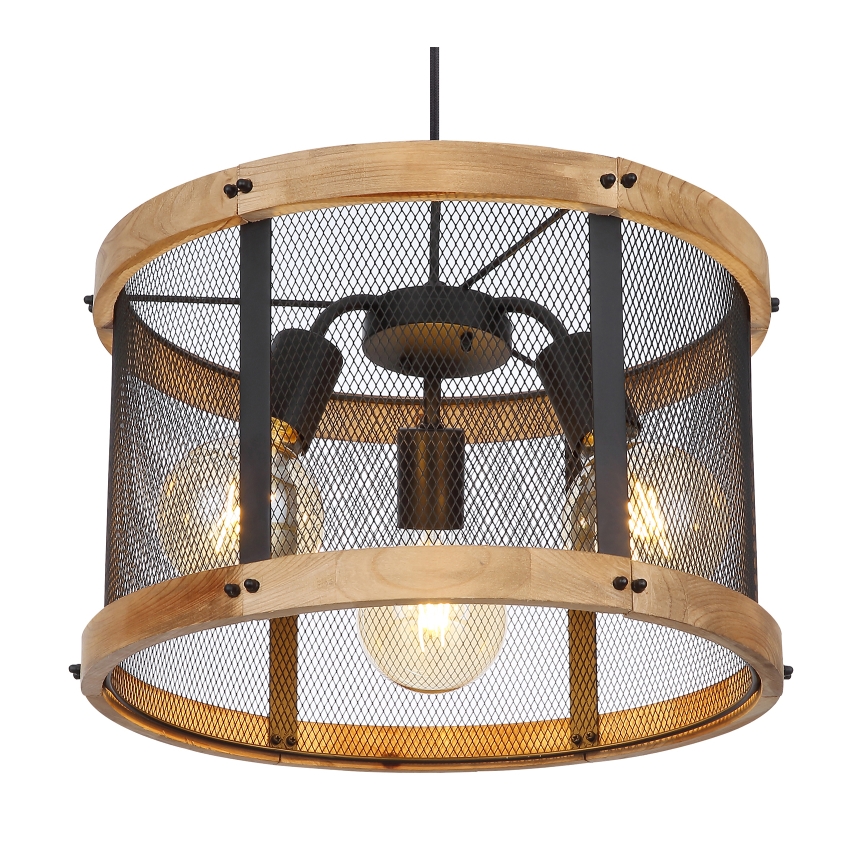 Globo - Ljuskrona med textilsladd 3xE27/40W/230V diameter 40 cm