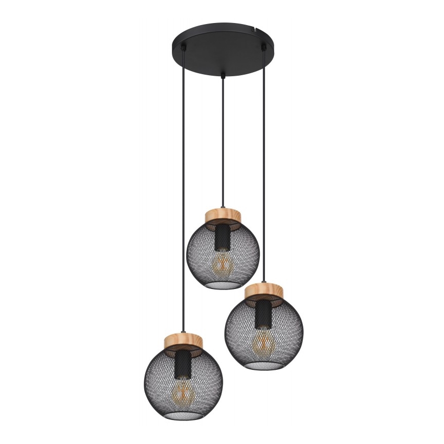 Globo - Ljusskrona med upphängningsrem  3xE27/60W/230V