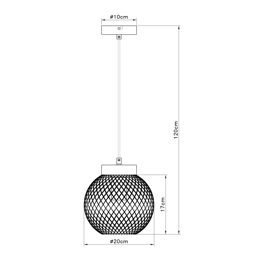 Globo - Ljusskrona med upphängningsrem  1xE27/60W/230V