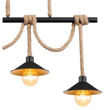 Globo 15690-3H - Taklampa på kabel DIANA 3xE27/60W/230V svart