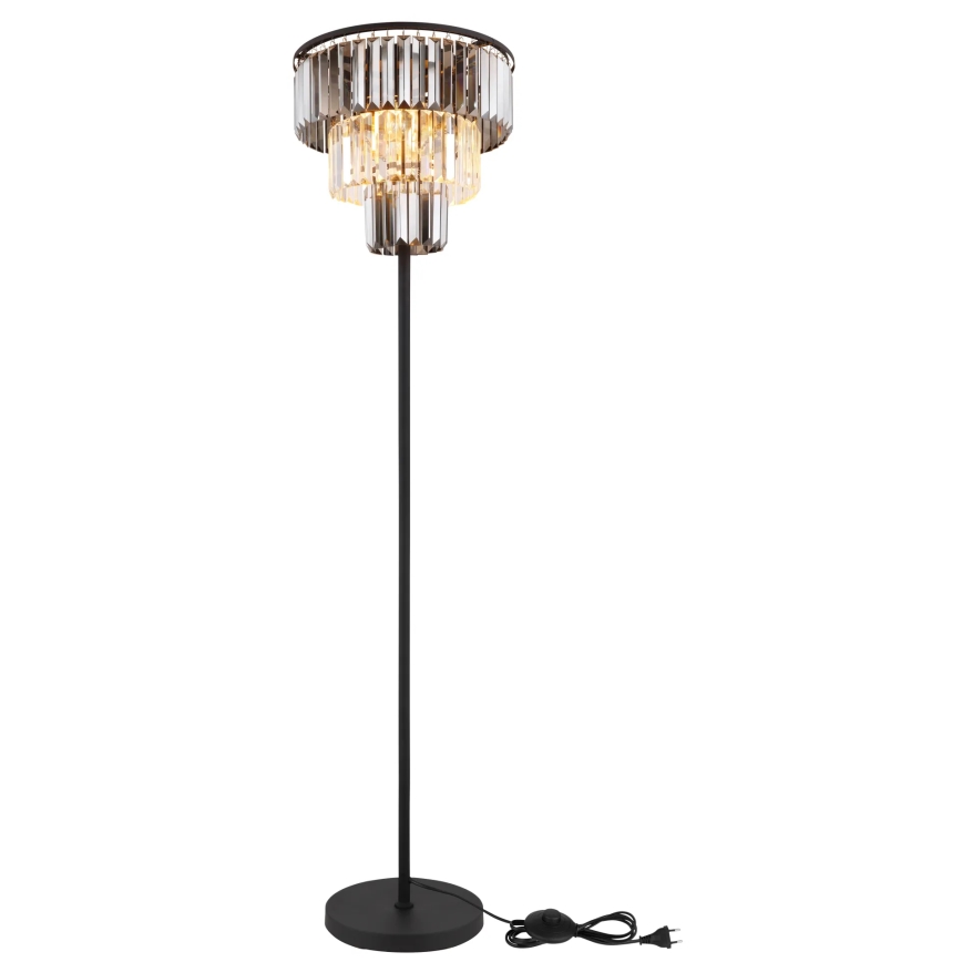 Globo - Golvlampa 3xE27/40W/230V diameter 40 cm svart