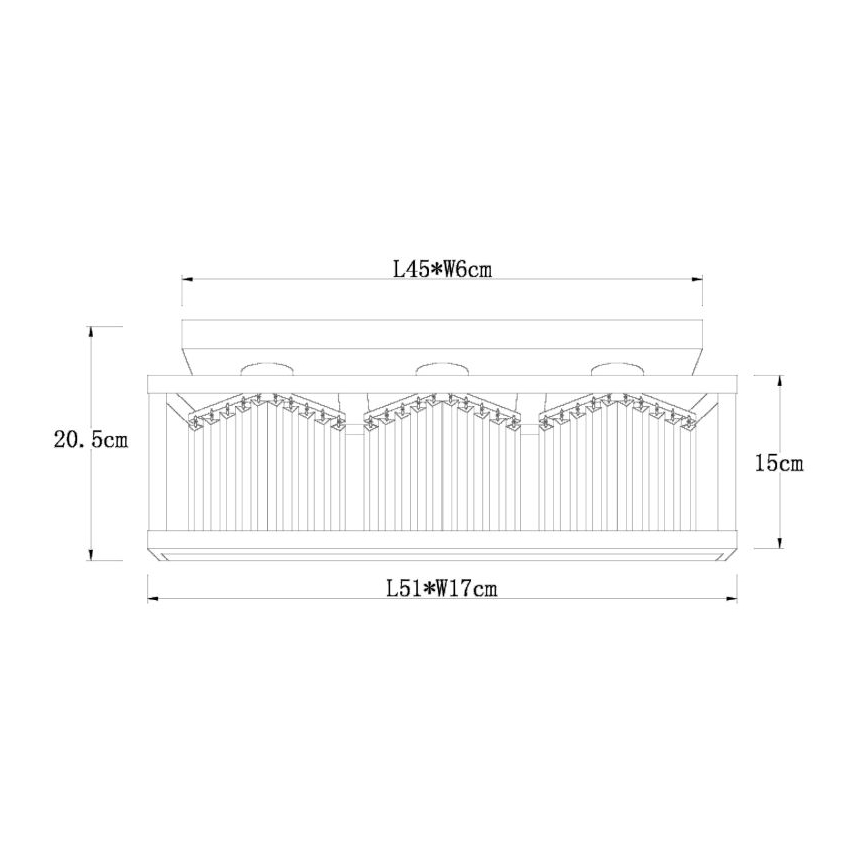 Globo - Fäst ljuskrona 3xE27/40W/230V