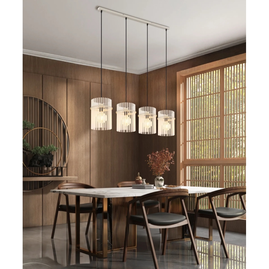 Globo - Pendel med kabel 4xE27/60W/230V