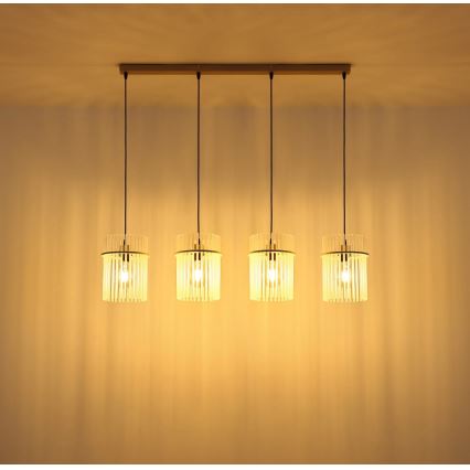 Globo - Pendel med kabel 4xE27/60W/230V