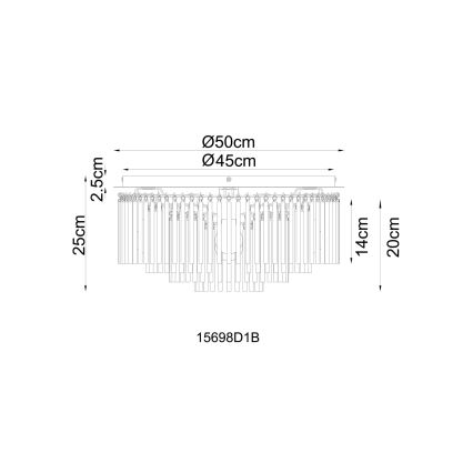 Globo - Taklampa 5xE27/60W/230V Ø 50 cm