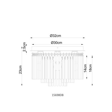 Globo - Taklampa 5xE14/40W/230V Ø 32 cm