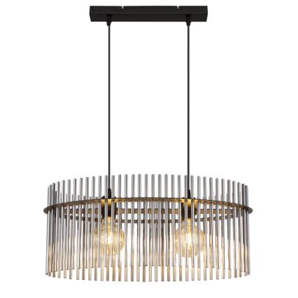 Globo - Ljuskrona med textilsladd 2xE27/60W/230V svart