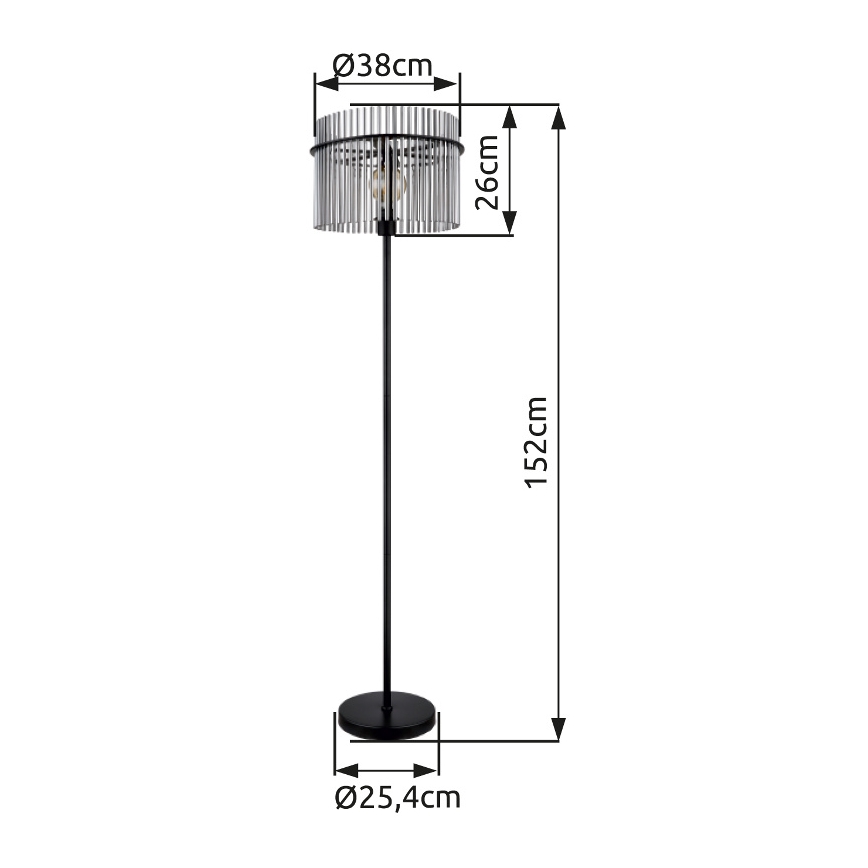 Globo - Golvlampa 1xE27/60W/230V svart