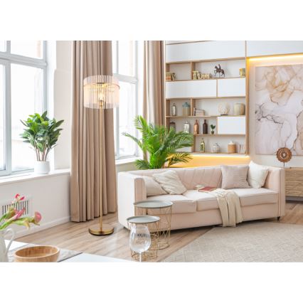 Globo - Golvlampa 1xE27/60W/230V guld