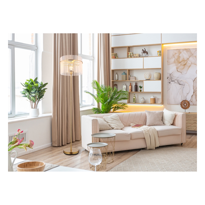 Globo - Golvlampa 1xE27/60W/230V guld