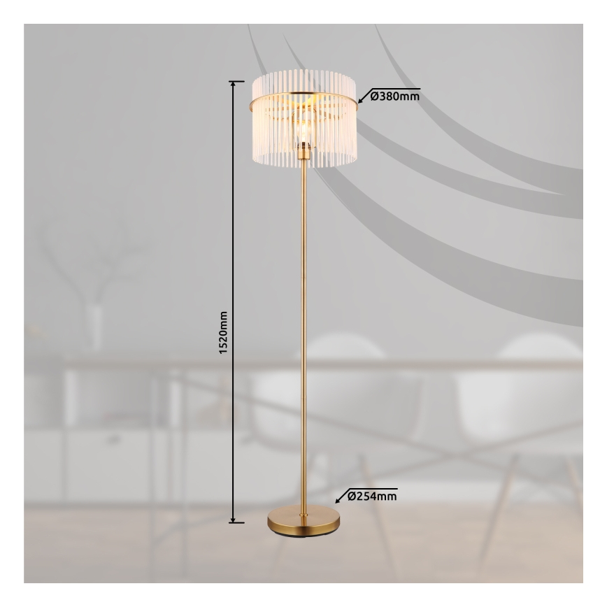 Globo - Golvlampa 1xE27/60W/230V guld