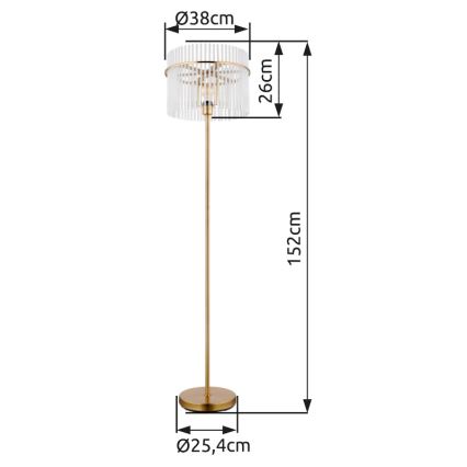 Globo - Golvlampa 1xE27/60W/230V guld