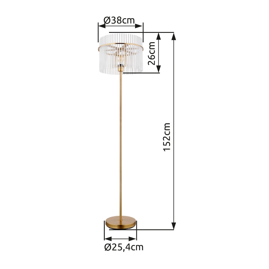 Globo - Golvlampa 1xE27/60W/230V guld