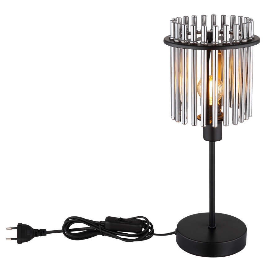 Globo - Bordslampa 1xE14/40W/230V diameter 15 cm svart