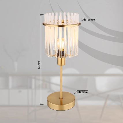 Globo - Bordslampa 1xE14/40W/230V diameter 15 cm guld