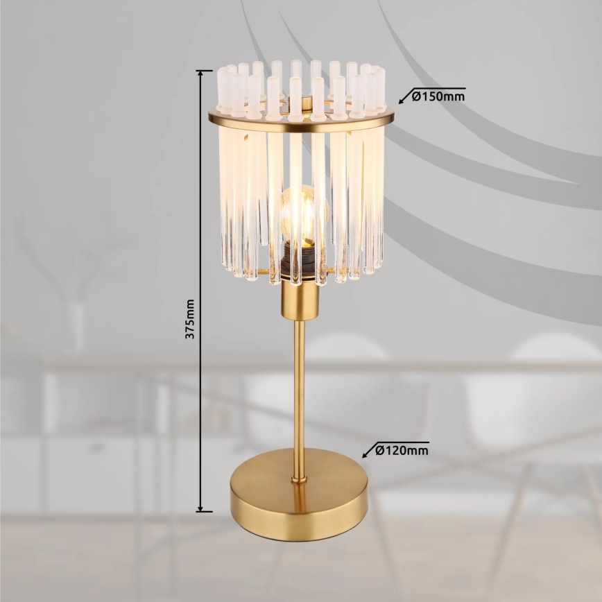 Globo - Bordslampa 1xE14/40W/230V diameter 15 cm guld