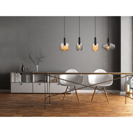 Globo - Pendellampa på vajer 4xE27/60W/230V