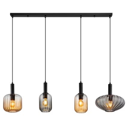 Globo - Pendellampa på vajer 4xE27/60W/230V