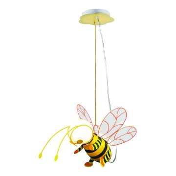 Globo 15725LMDS - LED ljuskrona med textilsladd för barn KITA 1xE27/7W/230V