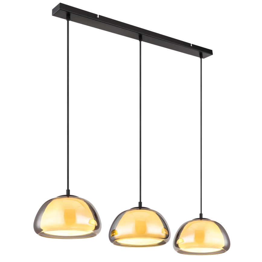 Globo - Ljuskrona med textilsladd 3xE14/40W/230V