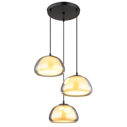 Globo - Ljuskrona med textilsladd 3xE14/40W/230V
