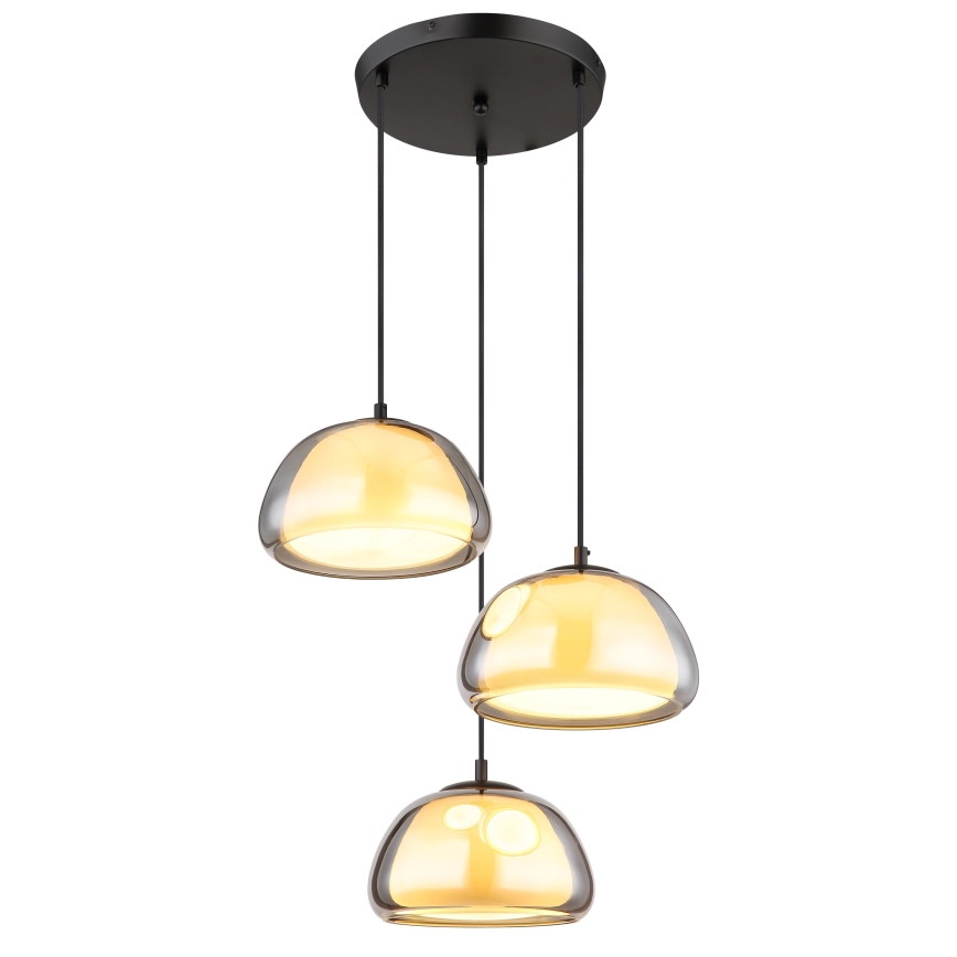 Globo - Ljuskrona med textilsladd 3xE14/40W/230V