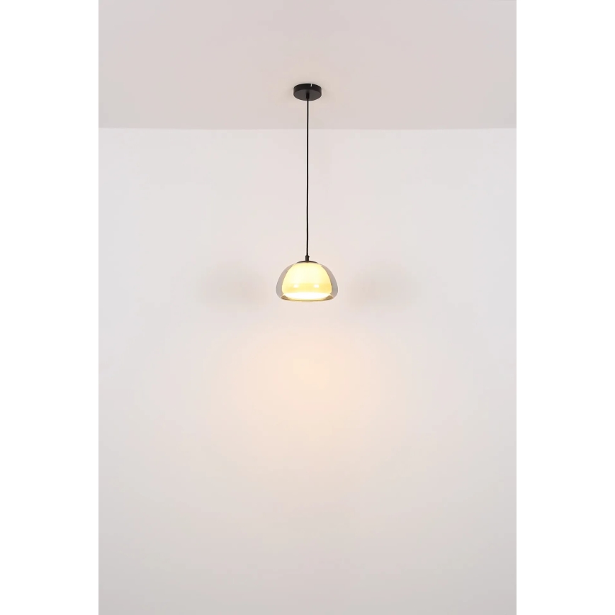 Globo - Ljuskrona med textilsladd 1xE27/60W/230V
