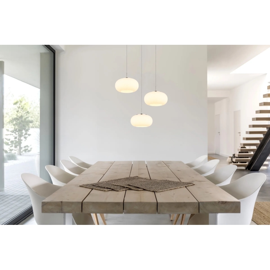 Globo - LED ljuskrona med textilsladd 3xLED/6W/230V